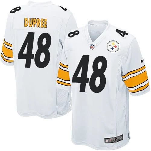 Men Pittsburgh Steelers 48 Bud Dupree Nike White Game NFL Jersey